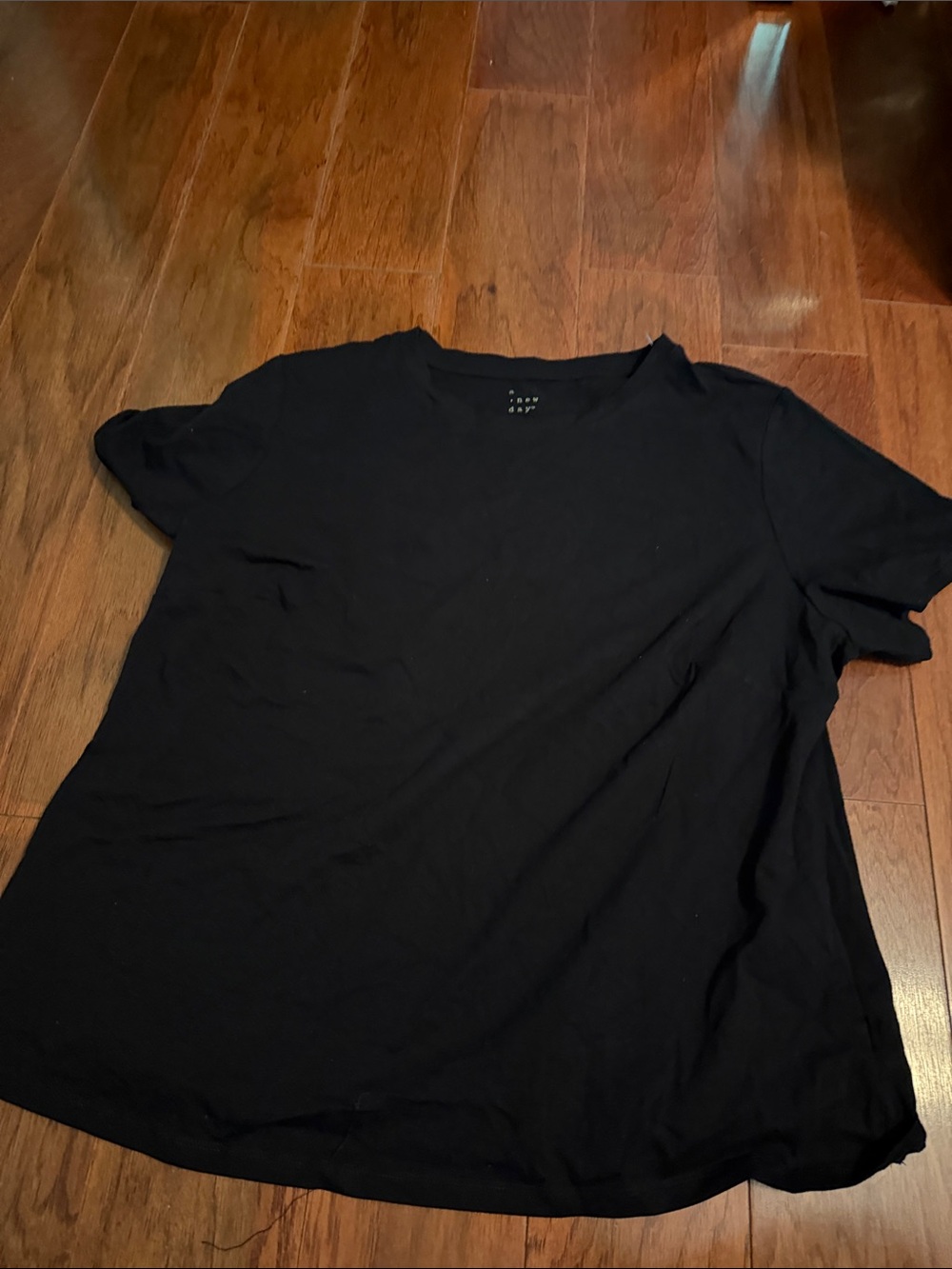 a new day Black Short Sleeve Crewneck Tee - Classic Fit